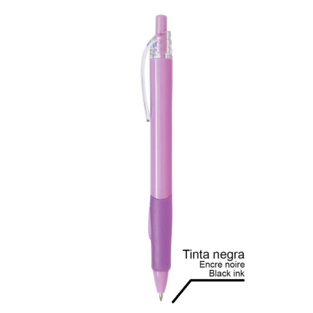 BOLIGRAFO PLASTICO PUPIL MORADO TINTA NEGRA