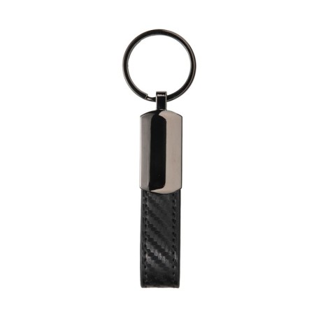 SPANDAU CARBON-FIBER AND GUNMETAL KEYRING