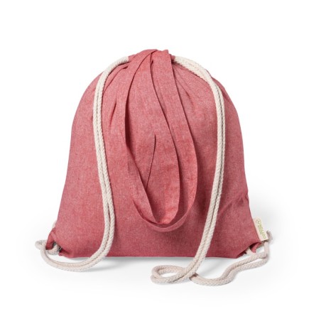 THANKY 100% RECYCLED-COTTON DRAWSTRING BACKPACK