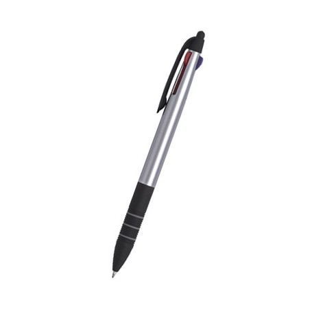 SILVER PLASTIC PEN TRICO