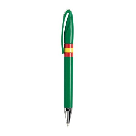 GREEN PLASTIC PEN BANNER SPANISH FLAG