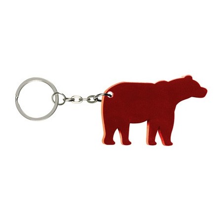 RED ALUMINIUM KEY RING BEAR