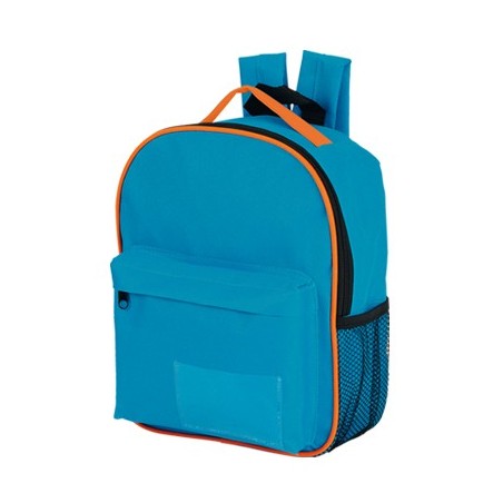 CYAN BLUE POLYESTER KID BACKPACK PEKE