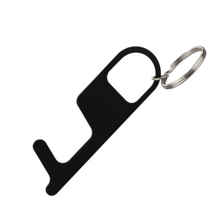 BLACK METALLIC KEYRING ANTICONTACT ZUPPA