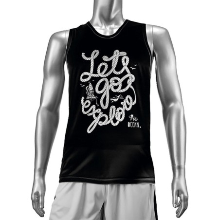 WHITE BLACK SUBLIMATION-PRINTED TECHNICAL TANK TOP FENEL L