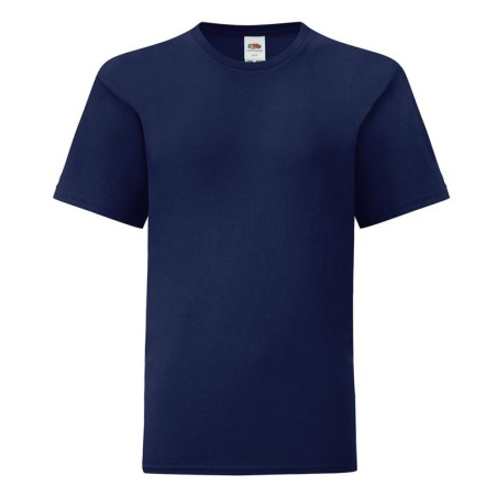 T-SHIRT 100 % COTON MANCHES COURTES ICONIC ENFANT COULEUR BLEU MARINE 12-13