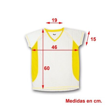 CAMISETA TECNICA ARABIA MUJER AMARILLO L