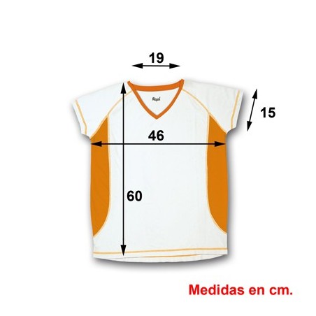 CAMISETA TECNICA ARABIA MUJER NARANJA L