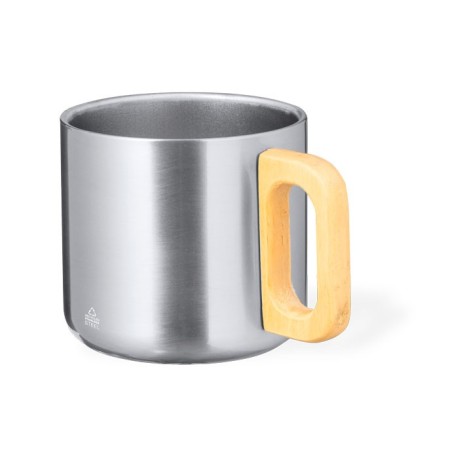 GARFUN 400 ml RECYCLED STAINLESS-STEEL/WOOD MUG