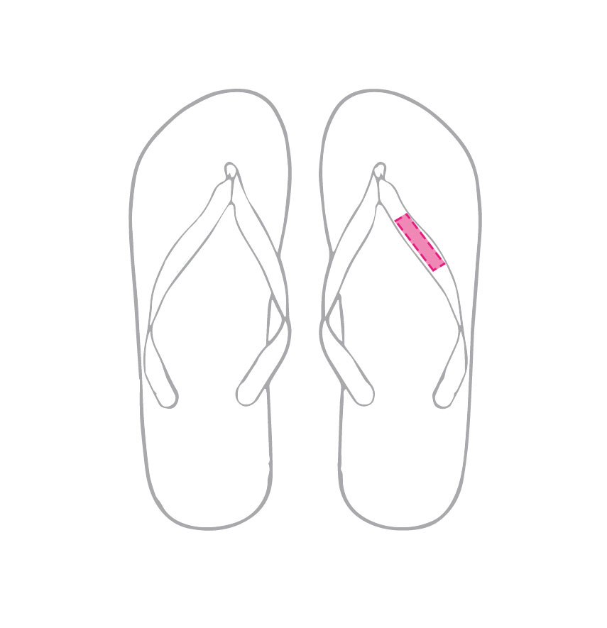 RIBBON- LEFT FLIP FLOP (5x0,7 cm )