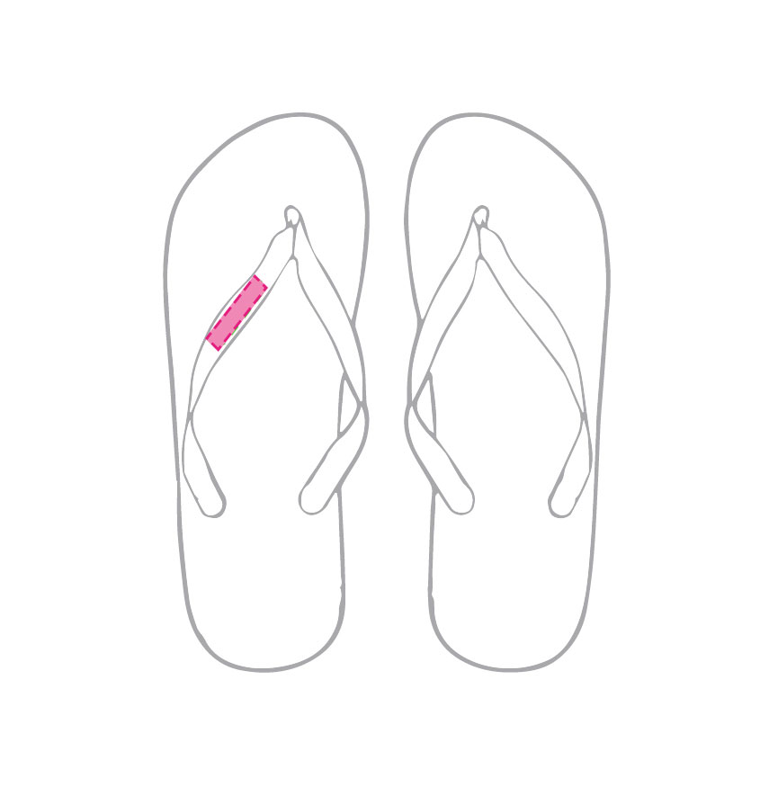 RIBBON- RIGHT FLIP FLOP (5x0,7 cm )