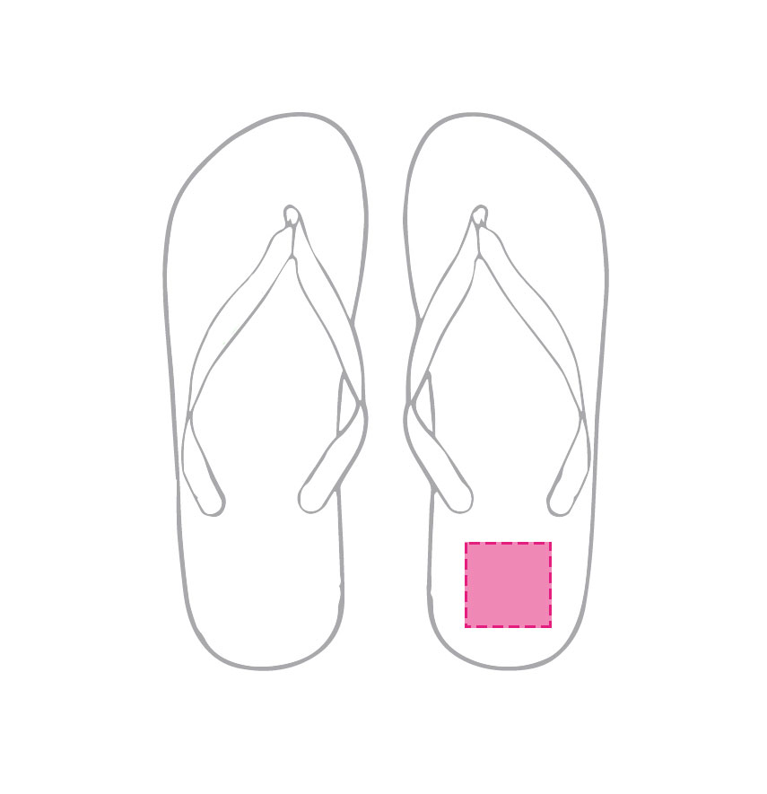 HEEL - LEFT FLIP FLOP (3x4 cm )